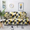 Chair Covers Colorful Geometric Sofa For Living Room 3D Grid Print Stretch Slipcovers Couch Corner Cover Home Decoration