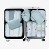 Förvaringspåsar resväska 7-stycken Set stor kapacitet resväska påse förpackning kuber bärbart bagage och kläder sortering
