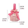 Enveloppe cadeau Ins Portable Canvas Sac à crampons floraux Perle Pendant Satin Bow Storage Festif Sugar de sucre Maut de grande capacité