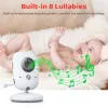 Monitors ASZHONGA VIDEO BABY Monitor 2.4G Wireless 3,2 pollici LCD Audio Talk Audio Night Vision Surveillance Security Camera Babysitter Babysitter