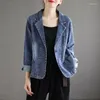 Jackor barn barn flicka student denim höst vår tonåringar kvinnor långärmad vintage casual jean jacka bomber kappa