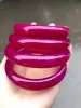 Bangle Natural Rose Red Chalcedony Real Jade Bracelets Bracelets Femmes Bangle Jade Bijoux Jadeite Jade Bracelet Bracelet pour les femmes Gift