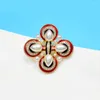 Broches David Zhang Vintage Cross for Women and Men Perl Retro Retro Pin Court Style Bijoux Accessoires de mariage