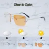 Photochromic Sunglasses 4 Season Glasses Carter Designer Sun Glasses Color Change Two Colors Lenses Frame Vintage Luxury Eyewear 828 Big Square