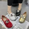 Casual Shoes Fashion Women Loafers Plus Size Slip On Female Flat Designer Mullers Patent Leather