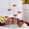 Storage Bottles 5-30ml Cork Stopper Glass Vials Jars Containers Small Wishing Bottle With Candy Tea Container