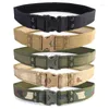 Midjestöd 2024 Combat 2 Inch Canvas Duty Tactical Sport Belt med plastspänne armé Militär justerbar utomhusfläktskrok