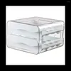 Bouteilles de rangement 32 Boîte de maison du porte-œufs de la grille pour réfrigérateur transparent à 2yer poulet (blanc)