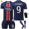 Paris Football Jersey Size Mbappe Li Gangren Dembele Ramos Jersey Children's Set wersja i