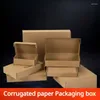 Enveloppe cadeau 10pcs Boîte d'avion aplatie Express Transport Rectangle Carton Emballage Multi-taille Boîtes d'emballage enropié durable
