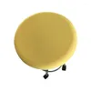 Chair Covers Round Cover Bar Stool Case Solid Color Elastic Seat Home Slipcover Protector