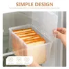 Plates Self Made Bread Storage Box Dispenser Airtight Holder Plastic Transparent Case