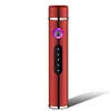 Touch Induktion Mini Pulse Windproof Double Arc Lighter Rechargeble LED Display Powortable Cigarett Lighter Men's Gadgets