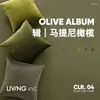 Подушка дома Light Luxury Velvet Olive Dark Green Dish Dofa диван