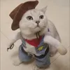 Katkostuums Kostuum puppy kleding grappige cosplay cowboy -outfits voor kleine middelgrote honden katten Creatieve nieuwigheid Kitten kleding huisdierbenodigdheden