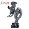 Dekorative Figuren Vilead Retro Harzmaske Statue Nordic Ehepaar Face Statuette Home Inneneinrichtung TV -Schrankbuchhandel Bürodekoration