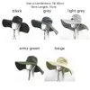 Homens mulheres viseiras larga vira chapéu boonie boné tampa de verão pesca UV Proteção solar 240403