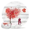 Maty stołowe Walentynkowe miłosne drzewo balonowe para ceramiczna kawa herbata filiżanka koła z kamizelki akcesoria kuchenne okrągłe podkładki