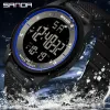 Watches SANDA Fashion Simple White Sport Watches Men Military LED Digital Watch Alarm Clock Chronograph 50M Waterproof Relogio Masculino