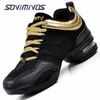 Dance Shoes EU28-44 Sports Feature Soft Outsole Breath Sneakers For Woman Practice Modern Jazz Men