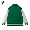 8001# ABD Pamuk Letterman Mens Erkekler İçin Özel Nakış Kış Basketbol Yün Beyzbol Varsity Ceket 240321