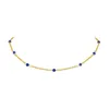 Chains Wholesale Neck Chokers Lapis Natural Stone Beaded Necklace Sliver 925 Sterling Silver Necklaces For Women