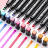 168 Color Marker Pen Set Comic Brush Drawing Sketch School Supplies Versatile Lettering Creative Painting Supplies Stationery 240328