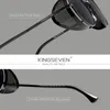 Lunettes de soleil Kingseven Fashion Steampunk Vintage Men Round Lens Polarise Protection des lunettes de protection des yeux conduisant des lunettes pour hommes