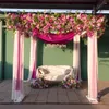 Decorazione per feste decorazioni per matrimoni di lusso 7,2 piedi Big Square Metal Floral Stand per arredamento per gazebo da fondo per eventi all'aperto personalizzato