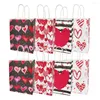 Wrap regalo da 4 pezzi borse da 4 pezzi di carta decorazione di San Valentino Kraft Birthday Note