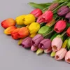 Декоративные цветы 5-часовые мягкие силиконовые ощущение Тюльпа