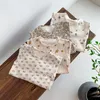 Milancel automne bébé pyjama waffle dormeur porter un enfant en bas âge à l'intérieur des vêtements de pyjama