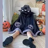 Coperte Halloween pipistrello aria condizionata coperta coperta velluto cappotto cappa fluffy cartone animato moronico grazioso pigiama creativo pigiama notturno