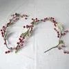 Fleurs décoratives Berry Garlands fausse plante de Noël arbre suspendu ornements de vie de vie de la vive 1,2 m de porte frnot décor de maison mousse de bureau