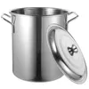 Pottes de soupe aux poignées à double chaudières avec couvercles de stockage Brewing en acier inoxydable Stockpot Strip-Type
