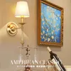 Lampy ścienne Nordic Modern Fabric AMERICADE American All Copper Lampa Home Villa Club salon LED SCORTCE Indoor Decorative