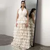 Sukienki imprezowe Xijun Saudyjskie arabskie marszki Tiul Evening kantar plisowa Ruched A-Line Sukienka balowa suknia ślubna 2024