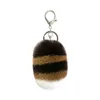 Keychain Keychain Keychain Raccoon Chain de clé Key Pom Pom Pom Fur Ladies Sac Pendentif