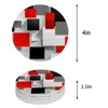 Maty stołowe geometryczne czerwone czarny szary solidny abstrakcyjny zestaw ceramiczny Kuchnia okrągła łożyska luksusowe dekoracje kawy herbaty podstawki