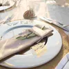 Tavolo da festa del festival da tovagliolo porta anelli per pranzo decorazione di Natale Serviette Buckle Decors