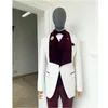 Men's Suits Luxury Men 3 Piece Velvet Shawl Lapel Wedding Groom Slim Fit Male Clothing Elegant Costume Homme Jacket Pants Vest Set