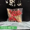 Party Decoration 100PCS 9cm Bamboo Fruit Picks Cocktail Toothpicks Salad Sandwich Buffet Desserts Aperitif Sticks