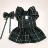 Dog Apparel Black White Clothes Pet Princess Dress Bow Skirt Cat Supplies Sweet Cute Comfortable