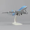 Modello aereo di aereo aeromobile in metallo 20 cm 1 400 Corea A380 Replica in metallo Materiale Simulazione Aviazione Simulazione Toys Regalo Collegile 240328
