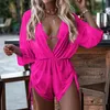 Ropa de baño para mujeres Bikini Summer Beach Up de tres piezas Sexy Mesh Swimsuit Fashion Beachwear