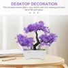 装飾的な花2 PCSシミュレーションウェルカムパインミニ装飾品偽植物偽りの人工盆栽の木現実的なプラスチックオフィス