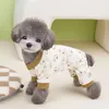 Odzież dla psa urocze ubrania kwiatowe zima ciepłe szczeniaki dla zwierzaka z pupą ubranie misie ubranie czteroplanowe kamizelki domowe produkty
