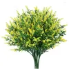 Fleurs décoratives en plastique artificiel Lavande Grass Mariage de mariage Vase de jardin pour décoration POGRAPHIQUE DIY PRESS