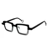 Erkekler için Spinner Optik Gözlükler Kadınlar Retro Tasarımcı Moda Sayfası Asetat Çerçeve Ayrıntılı Elastikiyet Kare Stil Anti-Blue Hafif Lens Plakası Kutu