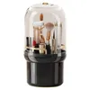 Förvaringslådor Makeup Brush Container Compact Rotating Holder med lock Space Saving for Vanity Borsts